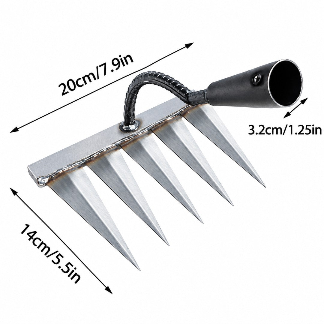 5-Tine Handheld Garden Rake